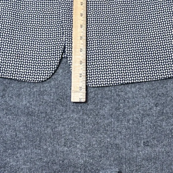 Luigi Botto Mens Virgin Wool Blend Blazer Navy Cream Micro Pattern Italy 42 L
